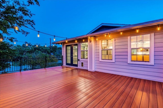 8204 Williamson Creek Dr, Austin, TX 78736 - wooden terrace featuring french doors