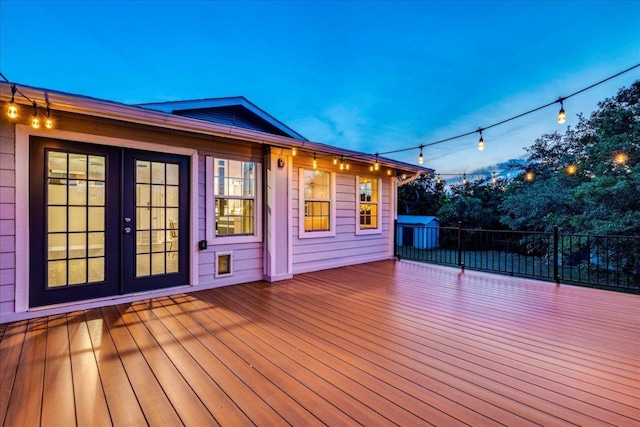 8204 Williamson Creek Dr, Austin, TX 78736 - wooden deck with french doors