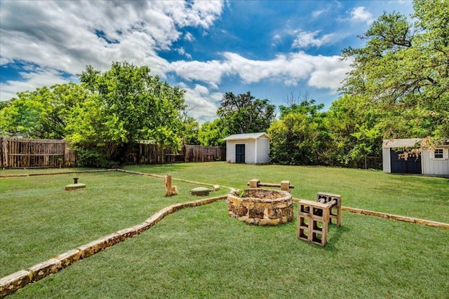 8204 Williamson Creek Dr, Austin, TX 78736 - view of yard featuring an outdoor fire pit
