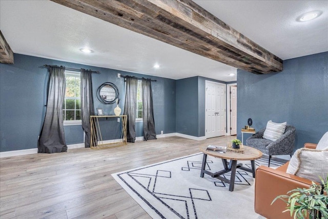 8204 Williamson Creek Dr, Austin, TX 78736 - living area with wood finished floors, baseboards, and recessed lighting