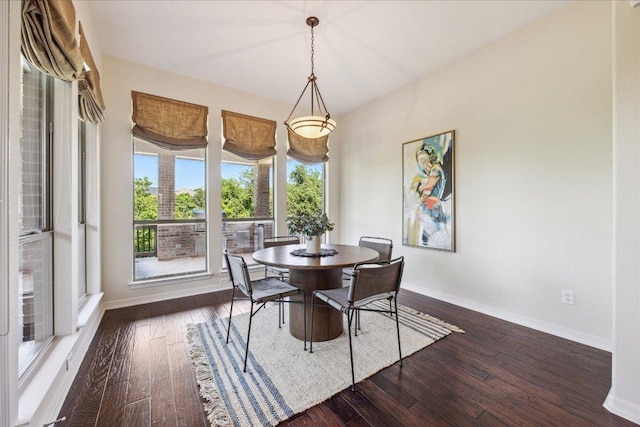 331 Littleton Dr, Austin, TX 78737 - dining room featuring dark wood-type flooring and baseboards