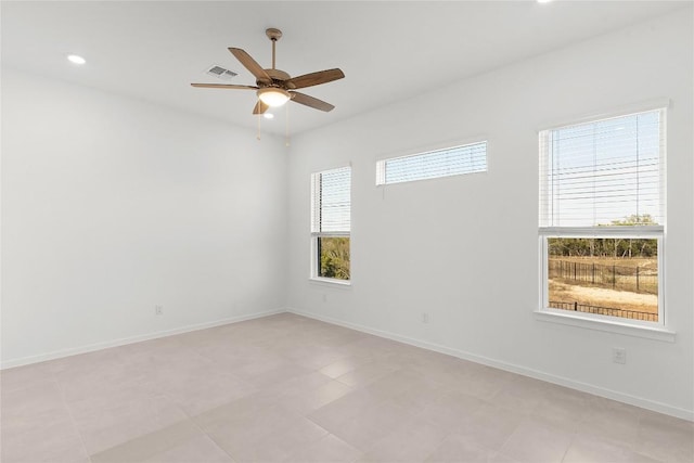 2705 Sage Ranch Dr Unit 20, Leander, TX 78641 - unfurnished room with a ceiling fan and recessed lighting