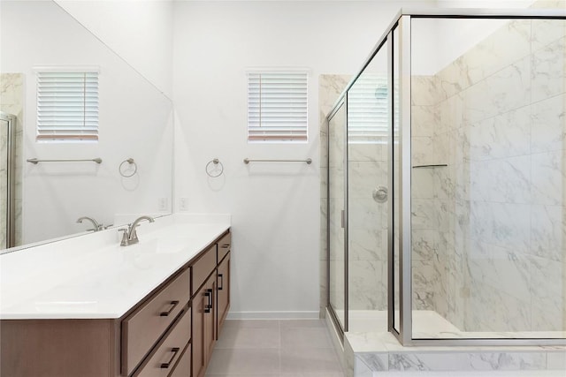 2705 Sage Ranch Dr Unit 20, Leander, TX 78641 - bathroom featuring a shower stall and vanity