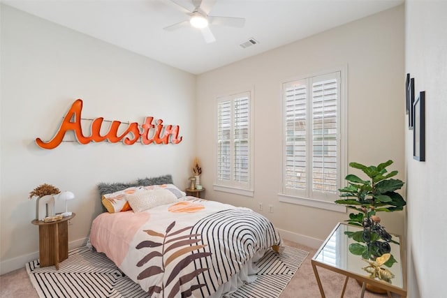 2520 Bluebonnet Ln Unit 58, Austin, TX 78704 - bedroom with carpet flooring and a ceiling fan