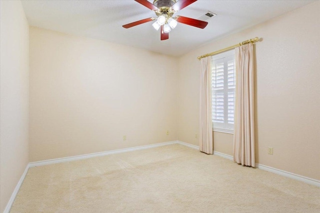 1204 Fairway Cir, Salado, TX 76571 - spare room featuring a ceiling fan and light carpet