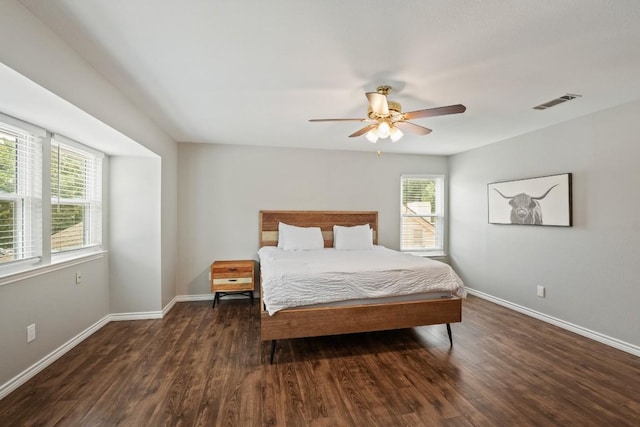 12508 Terra Nova Ln, Austin, TX 78727 - bedroom featuring wood finished floors, baseboards, and ceiling fan