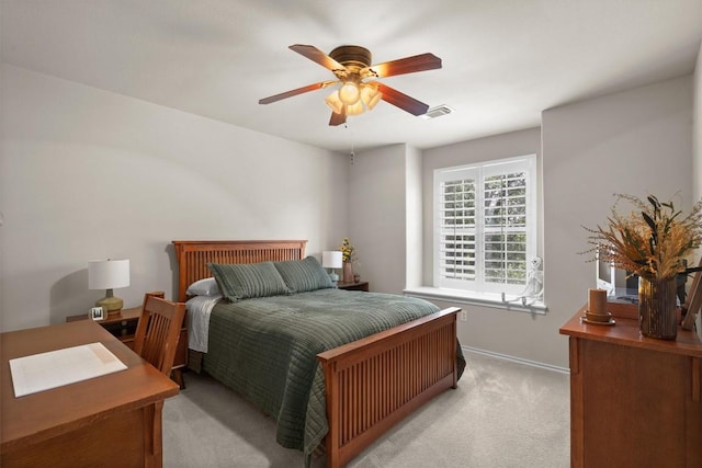 306 Water Oak Dr, Cedar Park, TX 78613 - bedroom featuring light colored carpet, baseboards, and ceiling fan