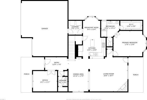 306 Water Oak Dr, Cedar Park, TX 78613 - floor plan / room layout