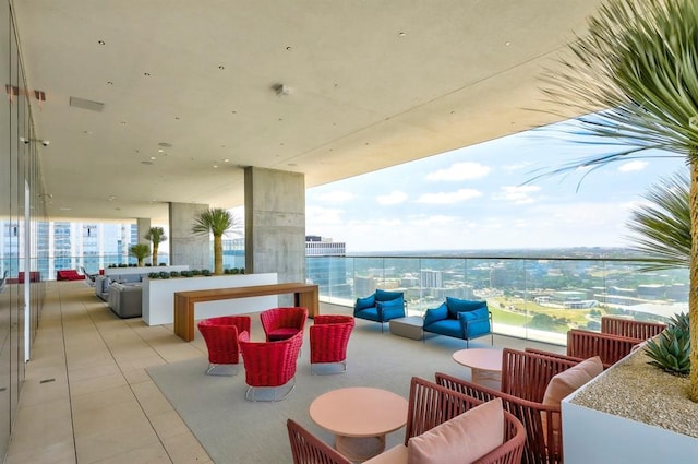 301 W Ave Unit 4103, Austin, TX 78701 - view of patio featuring an outdoor living space and a balcony