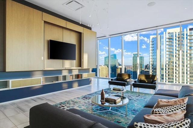 301 W Ave Unit 4103, Austin, TX 78701 - living room with expansive windows and plenty of natural light
