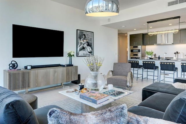 301 W Ave Unit 4103, Austin, TX 78701 - living area with recessed lighting