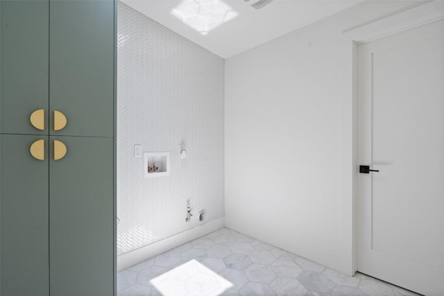 3403 Cascadera Dr, Austin, TX 78731 - laundry room with hookup for a gas dryer, hookup for a washing machine, and light tile patterned flooring