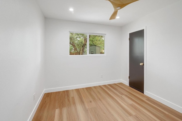3812 Tarragona Ln, Austin, TX 78727 - spare room with light wood finished floors, baseboards, and recessed lighting