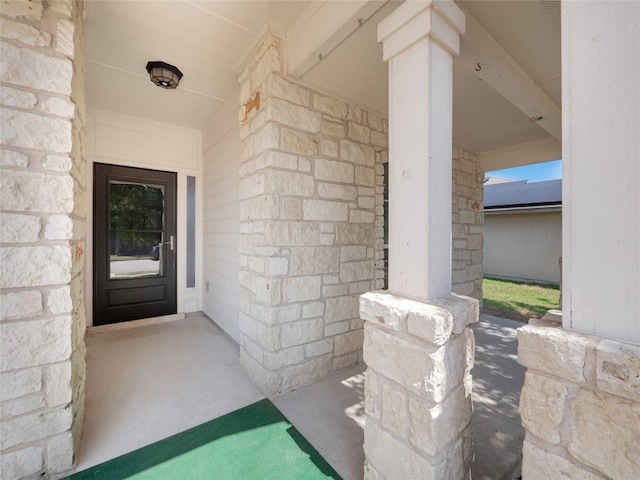 604 Creston St, Hutto, TX 78634 - entrance to property with a porch and stone siding