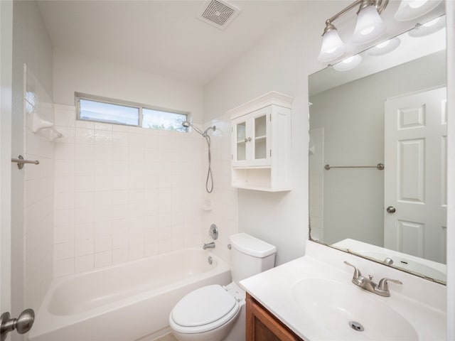 604 Creston St, Hutto, TX 78634 - full bath featuring toilet, shower / tub combination, and vanity