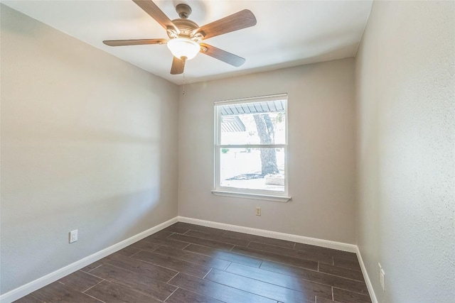 10108 Osprey Ct, Austin, TX 78750 - unfurnished room featuring baseboards, wood finish floors, and ceiling fan