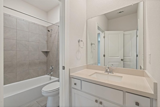 159 Fireside Rd, Austin, TX 78737 - full bathroom featuring vanity, tile patterned flooring, and bathing tub / shower combination
