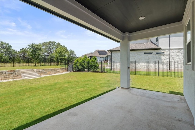 159 Fireside Rd, Austin, TX 78737 - fenced backyard with a patio