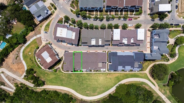 4702 Unity Cir, Austin, TX 78731 - aerial view of property and surrounding area with nearby suburban area and property boundaries highlighted