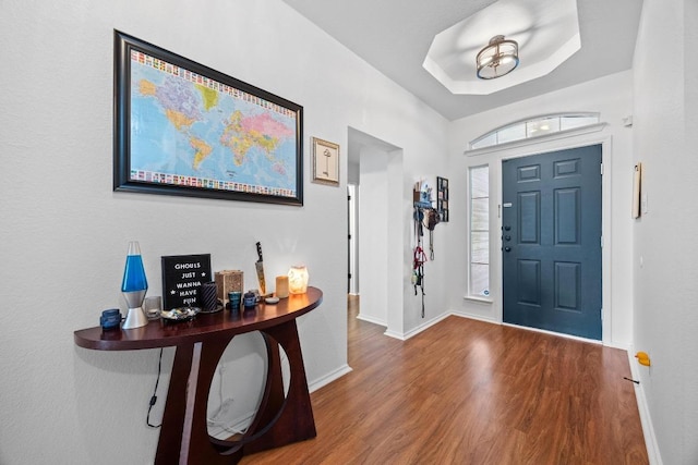1112 Battenburg Trl, Pflugerville, TX 78660 - entrance foyer with wood finished floors and baseboards