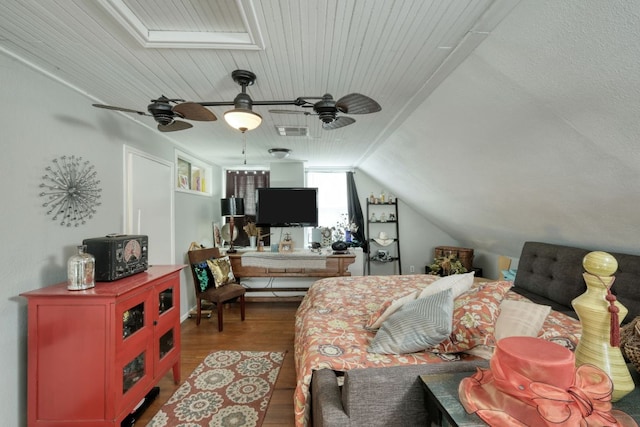 3780 Fm 972, Georgetown, TX 78673 - bedroom with wood finished floors, lofted ceiling, and wood ceiling