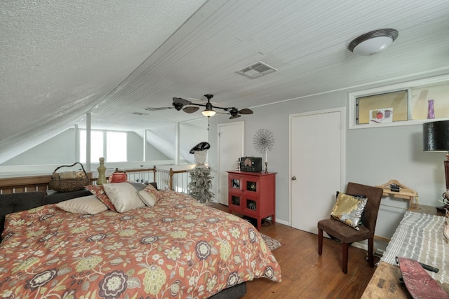 3780 Fm 972, Georgetown, TX 78673 - bedroom featuring wood finished floors, a ceiling fan, and lofted ceiling