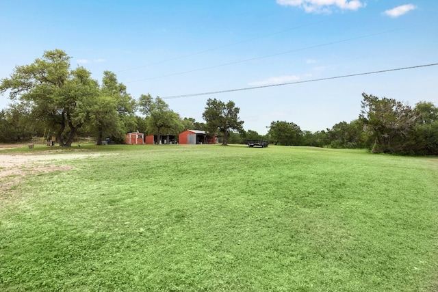 11700 Rim Rock Trl, Austin, TX 78737 - view of green lawn with a shed