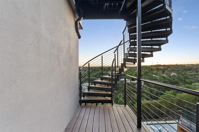 14417 Cochise Trl, Austin, TX 78734 - wooden terrace with stairway
