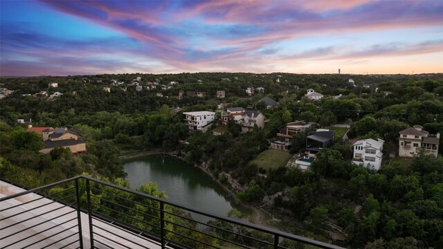 14417 Cochise Trl, Austin, TX 78734 - aerial view at dusk of a water view