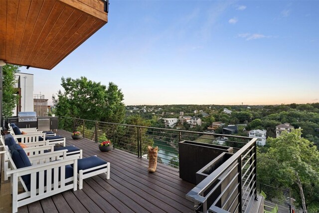 14417 Cochise Trl, Austin, TX 78734 - wooden deck with area for grilling
