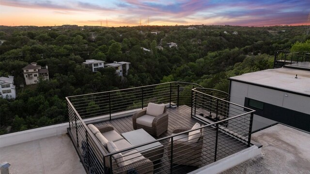 14417 Cochise Trl, Austin, TX 78734 - balcony with a forest view