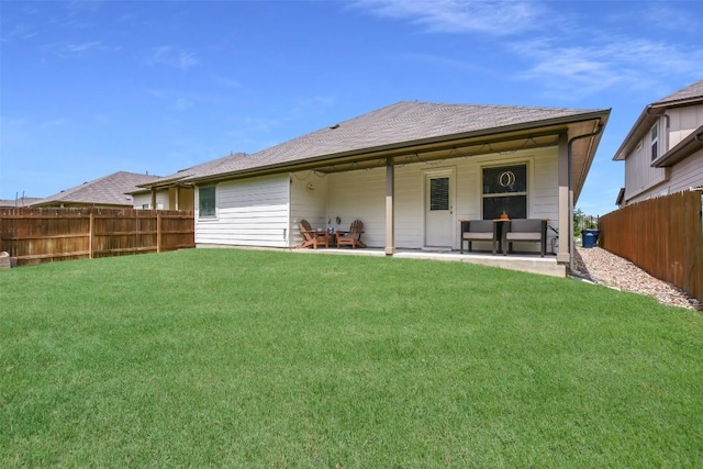 216 Walkup Ln, Leander, TX 78641 - rear view of property with a patio area
