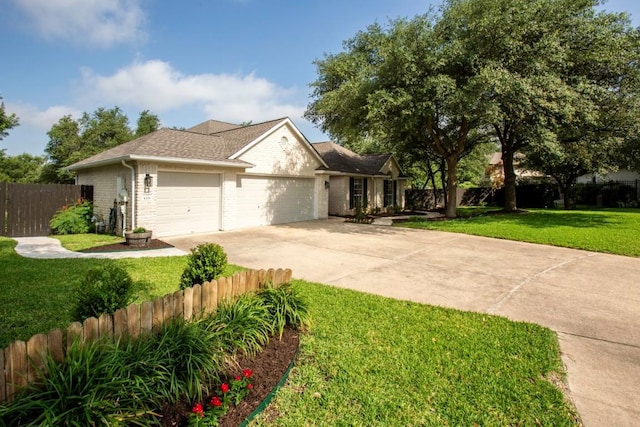 1008 Twin Terrace Ct, Round Rock, TX 78665 - ranch-style home featuring a garage, driveway, and brick siding