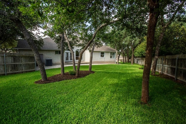 1008 Twin Terrace Ct, Round Rock, TX 78665 - view of yard featuring french doors