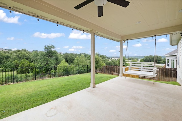 1116 Highwater Dr, Georgetown, TX 78628 - view of patio / terrace featuring a ceiling fan