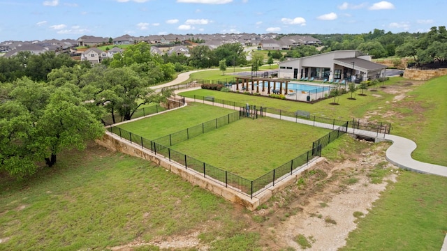 1116 Highwater Dr, Georgetown, TX 78628 - aerial view of residential area with a pool