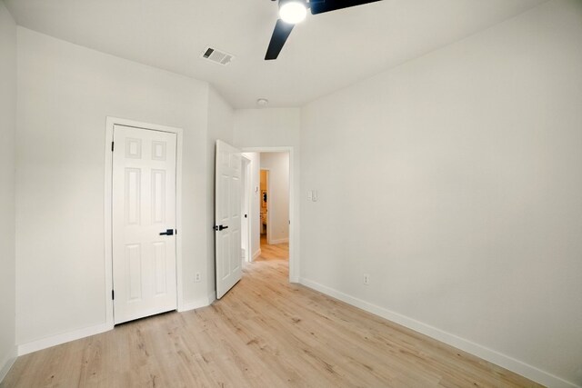 3000 Warwick Way, Austin, TX 78748 - unfurnished bedroom with light wood-style flooring and a ceiling fan