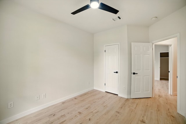3000 Warwick Way, Austin, TX 78748 - unfurnished bedroom featuring light wood-type flooring and a ceiling fan