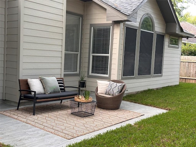 3000 Warwick Way, Austin, TX 78748 - view of patio / terrace featuring an outdoor living space