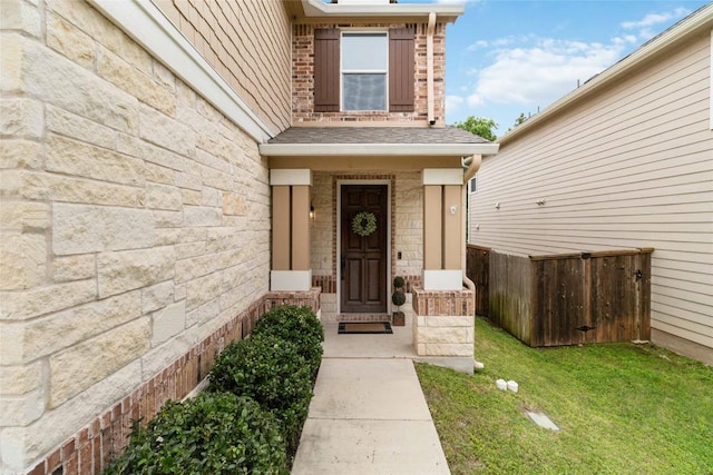 9003 Acorn Cup Dr Unit 34, Austin, TX 78748 - view of exterior entry with stone siding and brick siding