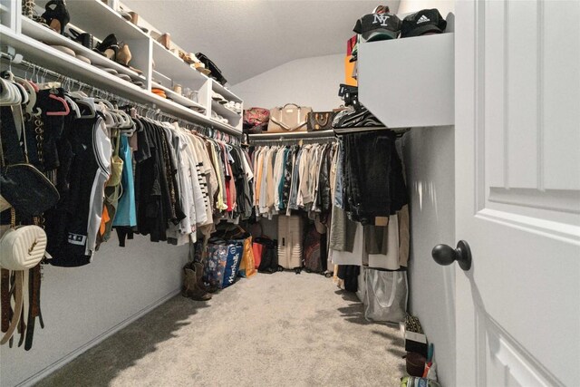 9003 Acorn Cup Dr Unit 34, Austin, TX 78748 - walk in closet with carpet floors and vaulted ceiling