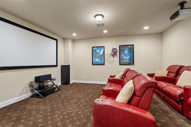 303 Bella Montagna Cir, Austin, TX 78734 - carpeted home theater room featuring recessed lighting and baseboards