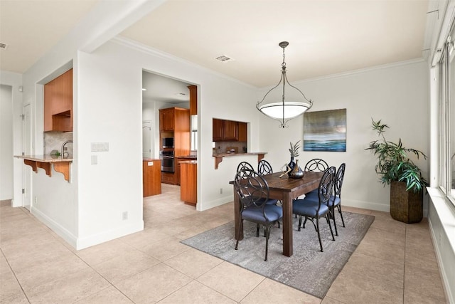 8546 Adirondack Trl Unit 14, Austin, TX 78759 - dining room featuring light tile patterned flooring and ornamental molding