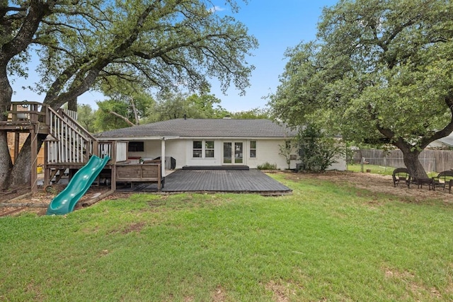 13201 Stillforest St, Austin, TX 78729 - rear view of property featuring a deck