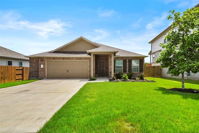 320 Bright Star Ln, Georgetown, TX 78628 - view of front facade featuring brick siding, an attached garage, driveway, and a shingled roof