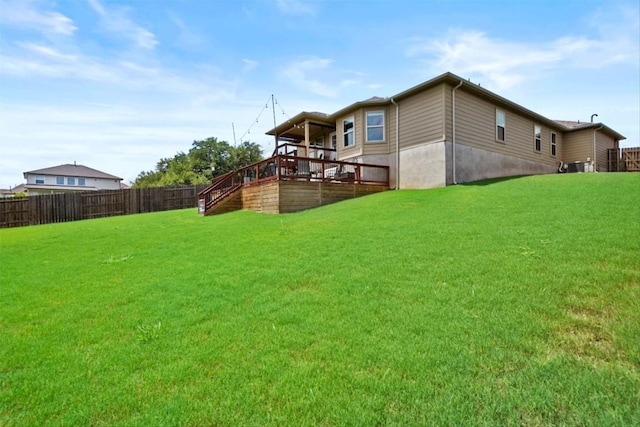 320 Bright Star Ln, Georgetown, TX 78628 - rear view of property featuring stairway and a wooden deck
