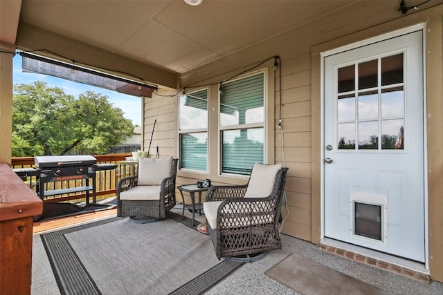 320 Bright Star Ln, Georgetown, TX 78628 - wooden porch with area for grilling