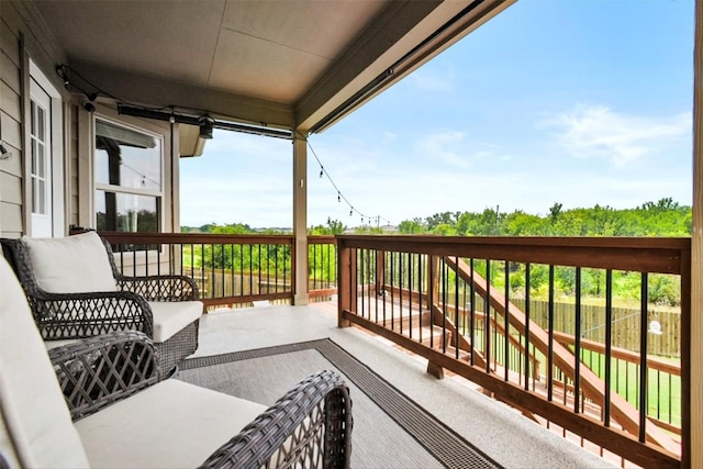 320 Bright Star Ln, Georgetown, TX 78628 - balcony with an outdoor living space