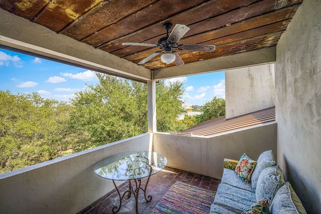 1606 Bordeaux Blanc, New Braunfels, TX 78132 - balcony featuring ceiling fan