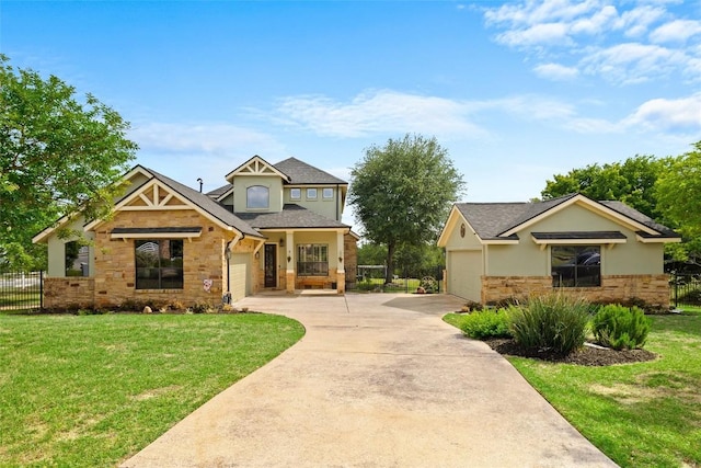 121 White Wash, Dripping Springs, TX 78620 - view of front of house with a garage, stone siding, roof with shingles, and driveway